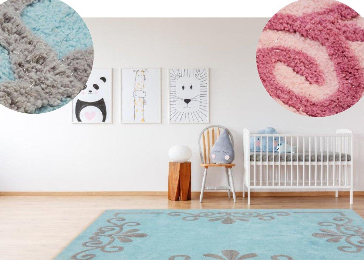 Alfombra Infantil Algodón 100% Lavable Viena Aratextil Azul - Nanetes #